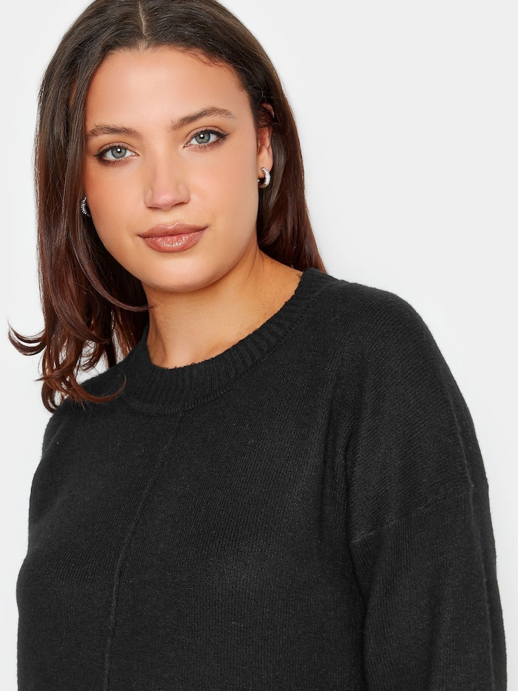 Long Tall Sally Black Knitted Midi Dress - Image 4 of 4