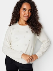 M&Co Petite Sequin Snowflake Jumper - Bild 1 von 4