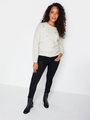 M&Co Petite Sequin Snowflake Jumper - Bild 3 von 4