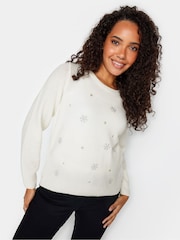 M&Co Petite Sequin Snowflake Jumper - Bild 4 von 4