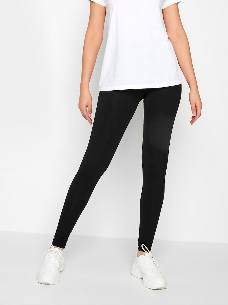 Long Tall Sally Black Stretch Cotton Leggings 2 Pack - Image 4 of 4