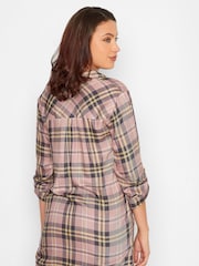 Long Tall Sally Pink Boyfriend Check 100% Cotton Shirt - Image 2 of 4