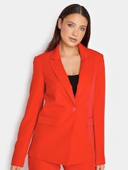 Long Tall Sally Red Scuba Crepe Blazer - Image 1 of 4