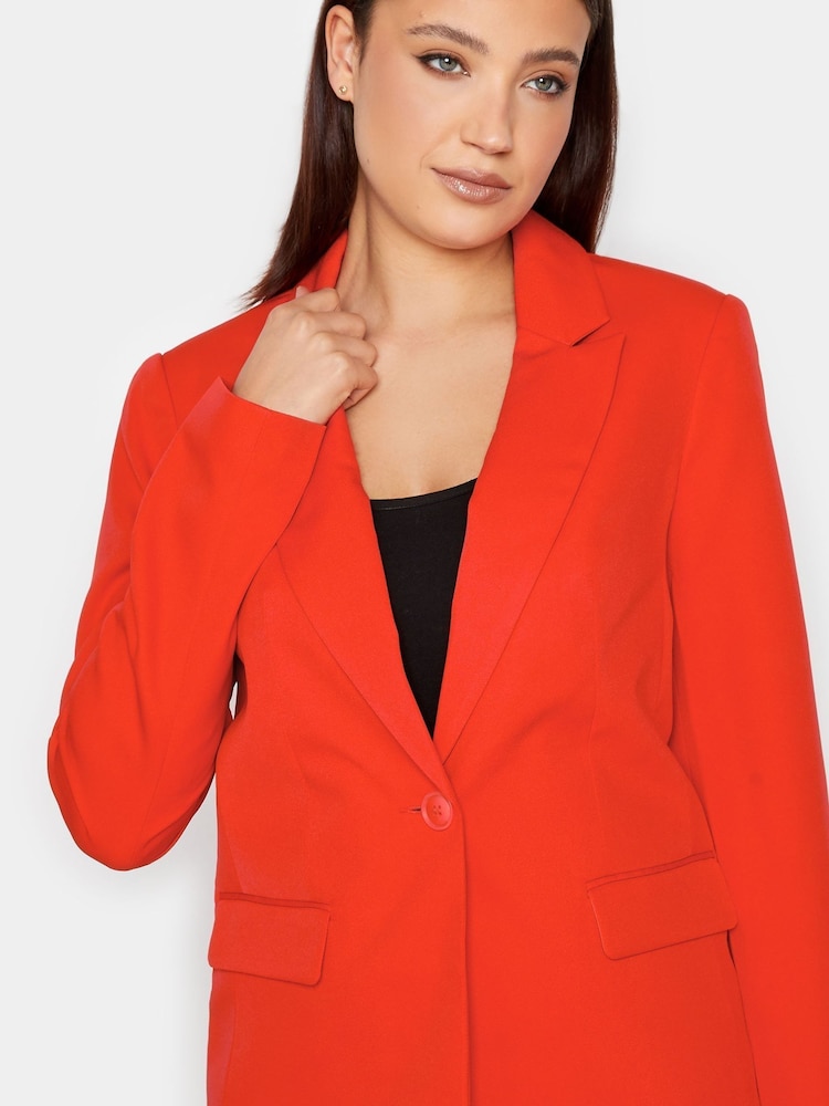 Long Tall Sally Red Scuba Crepe Blazer - Image 4 of 4