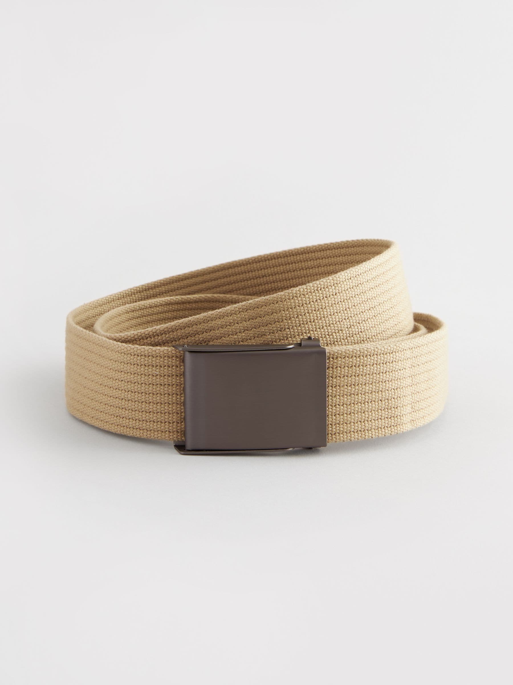 Stone Neutral Canvas Belt
