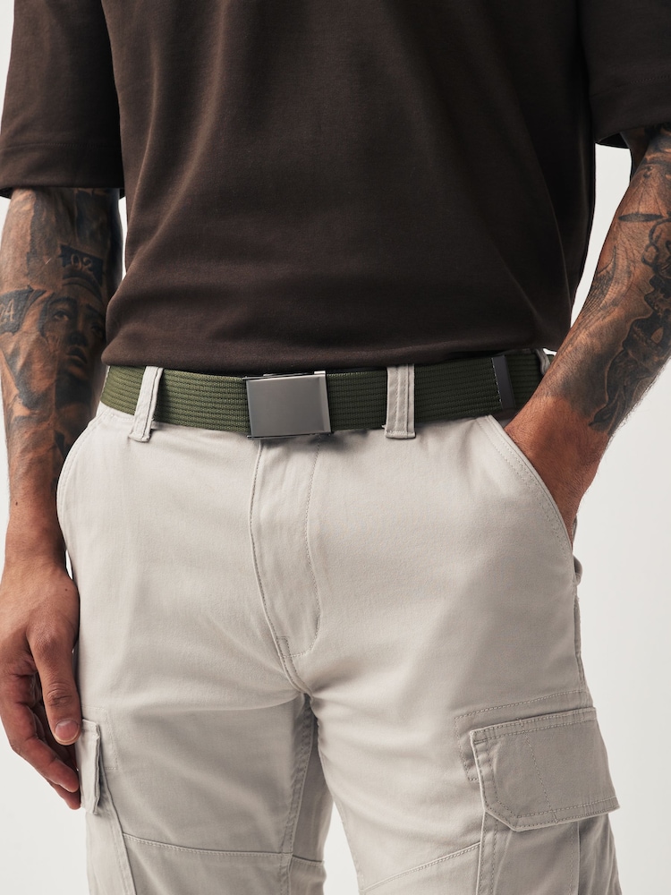 Khaki Green Canvas Belt - Image 1 of 3