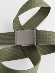 Khaki Green Canvas Belt - Image 3 of 3