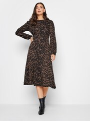 Long Tall Sally Brown Long Sleeve Tea Green Dress - Image 2 of 4