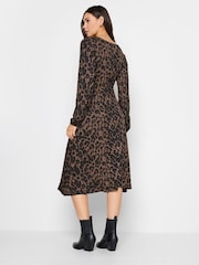 Long Tall Sally Brown Long Sleeve Tea Green Dress - Image 3 of 4