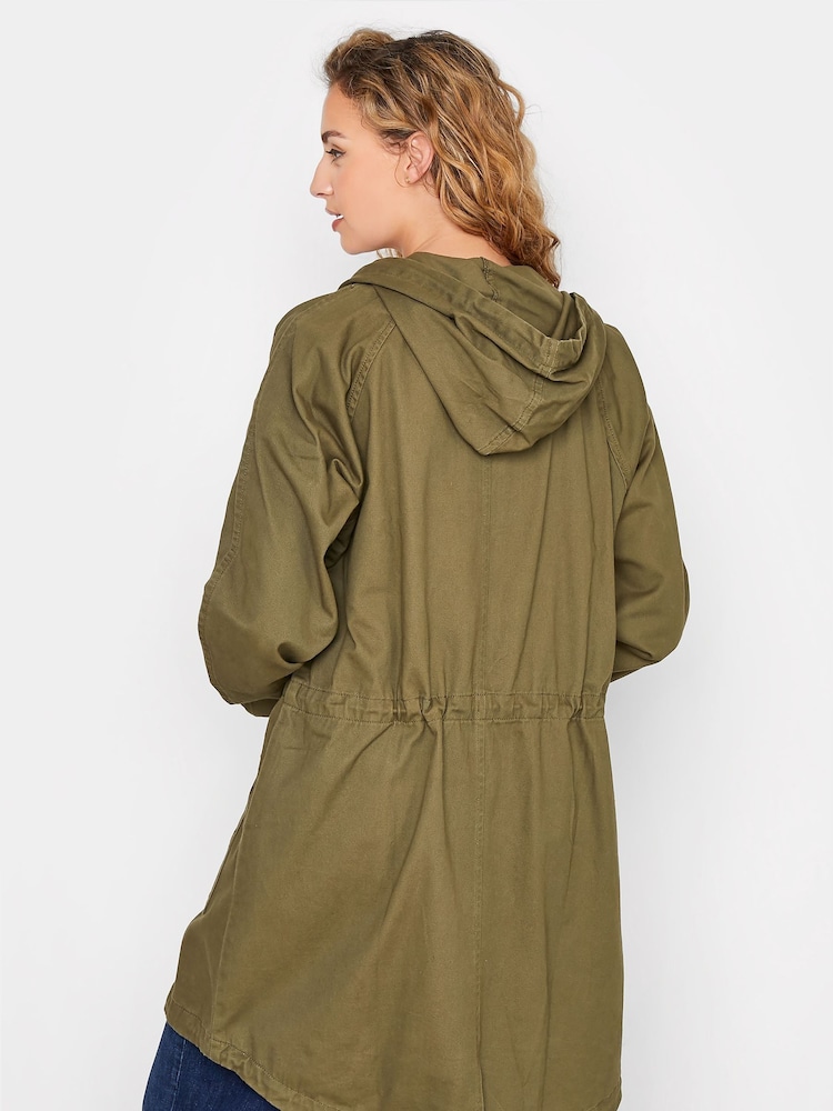 Long Tall Sally Green Washed Twill Parka - Image 2 of 5