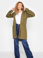 Long Tall Sally Green Washed Twill Parka - Image 3 of 5