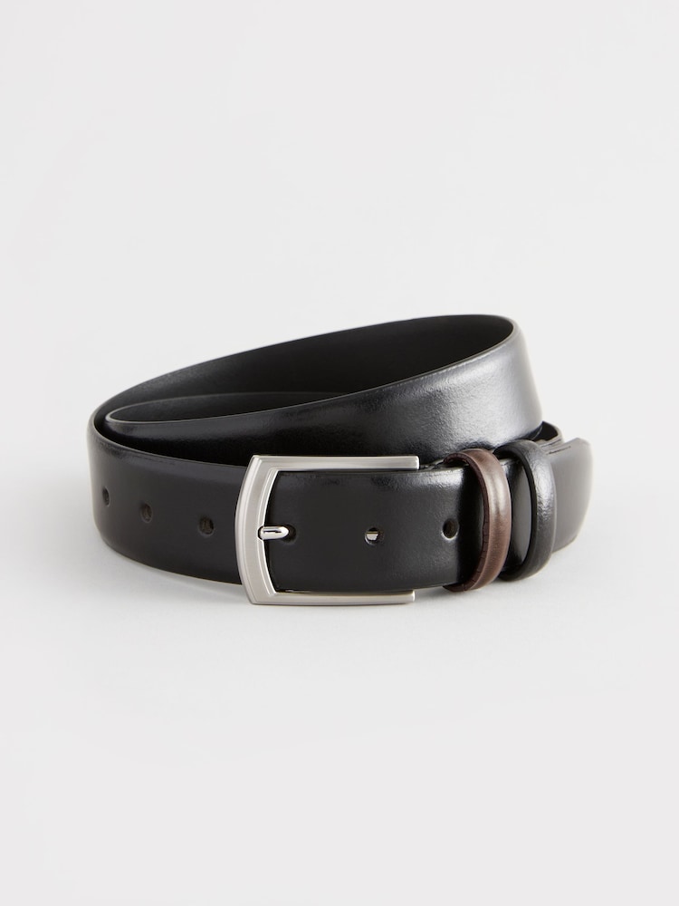 Black Formal Leather Belt - Image 2 of 4