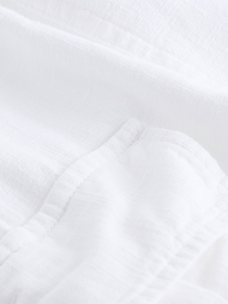 White Linen Blend Cargo Wide Leg Trousers - Image 7 of 7