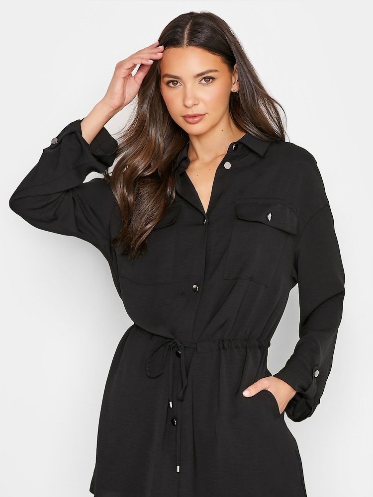 Long Tall Sally Black Utility Shirt - Image 1 of 5
