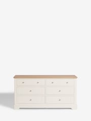 Chalk White Hampton Painted Oak Collection 6 Drawer Wide Chest Of Drawers - Image 7 of 7