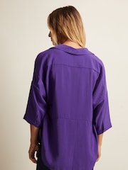 Phase Eight Purple Cynthia Longline Shirt - Image 2 of 6