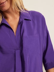 Phase Eight Purple Cynthia Longline Shirt - Image 5 of 6
