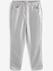 Silver Linen Blend 4 Pocket Straight Leg Trousers - Image 6 of 7