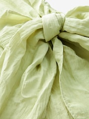 Sage Green Crinkle Long Sleeve Wrap Shirt - Image 6 of 6