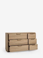Mid Natural Arlo Oak Effect 6 Drawer Chest of Drawers - Image 7 of 10