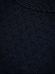 Ted Baker Blue Loung Long Sleeve T Stitch Crew Neck T-Shirt - Image 5 of 5