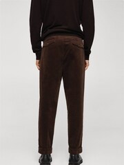 Mango Brown Regular Fit Corduroy Trousers - Image 2 of 6