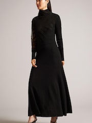 Черное трикотажное платье макси Ted Baker Leonhaa - Изображение 1 из 5