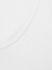 Reiss White Violet 4-9 yrs Cotton Blend Ribbed Vest - Image 4 of 6