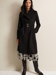 Phase Eight Black Wool Susanna Coat - Image 4 of 6