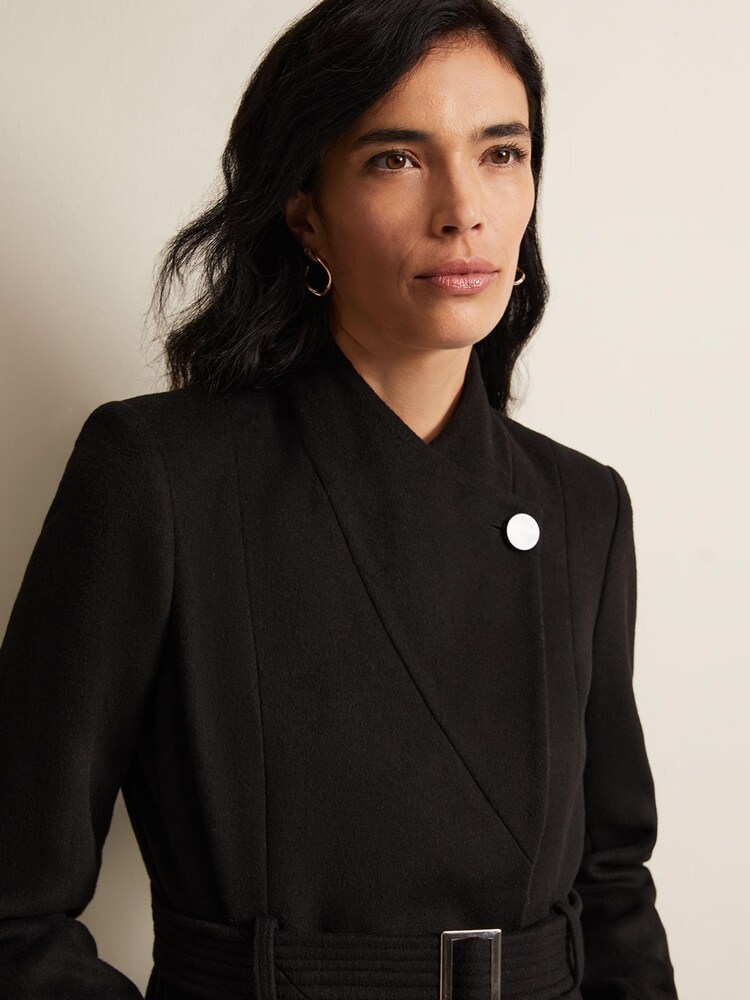 Phase Eight Black Wool Susanna Coat - Image 6 of 6