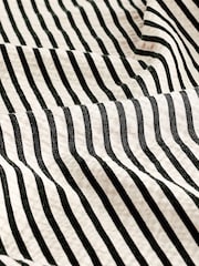 Black and White Textured Stripe Wide Leg Trousers - Image 6 of 6