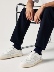 White Leather Brogue Trainers - Image 2 of 6