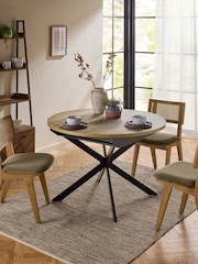 Dark Bronx 4 to 6 Seater Foldable Extending Round Dining Table - Image 1 of 9