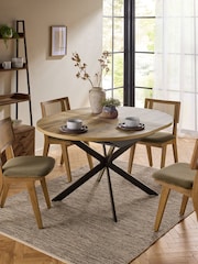 Dark Bronx 4 to 6 Seater Foldable Extending Round Dining Table - Image 2 of 9