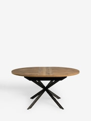 Dark Bronx 4 to 6 Seater Foldable Extending Round Dining Table - Image 6 of 9