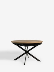 Dark Bronx 4 to 6 Seater Foldable Extending Round Dining Table - Image 8 of 9