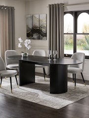 Black Conway 6-8 Extending Dining Table - Image 3 of 10