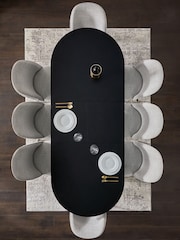Black Conway 6-8 Extending Dining Table - Image 4 of 10