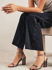 Metallic Extra Wide Fit Forever Comfort® Block Heel Sandals - Image 2 of 8