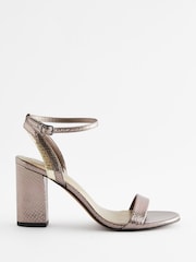 Metallic Extra Wide Fit Forever Comfort® Block Heel Sandals - Image 5 of 8