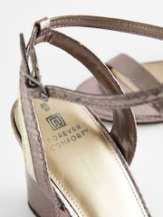 Metallic Extra Wide Fit Forever Comfort® Block Heel Sandals - Image 7 of 8