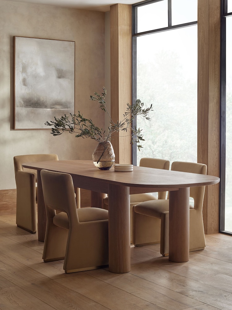 N. Premium Light Natural Aviano 6-8 Seater Extending Dining Table - Image 1 of 9