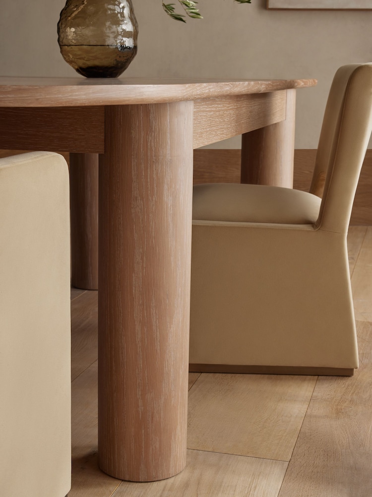 N. Premium Light Natural Aviano 6-8 Seater Extending Dining Table - Image 2 of 9