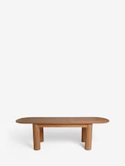 N. Premium Light Natural Aviano 6-8 Seater Extending Dining Table - Image 8 of 9