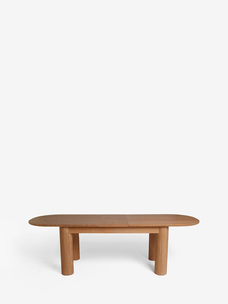N. Premium Light Natural Aviano 6-8 Seater Extending Dining Table - Image 8 of 8