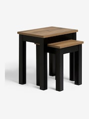 Dark Bronx Oak Effect Nest of Tables - Image 4 of 8