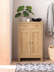 Natural Malvern Oak Effect Slim Sideboard - Image 1 of 8