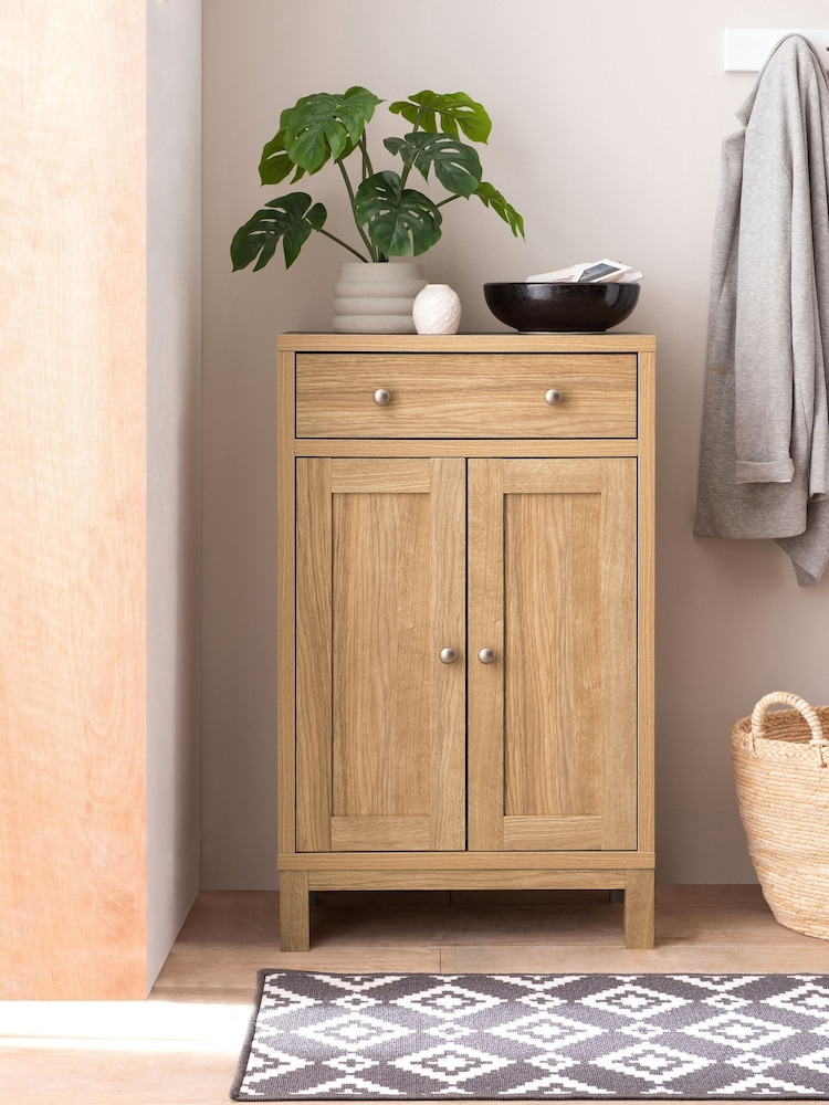 Natural Malvern Oak Effect Slim Sideboard - Image 1 of 8