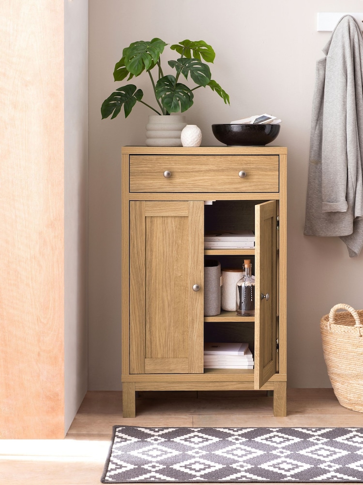 Natural Malvern Oak Effect Slim Sideboard - Image 2 of 8