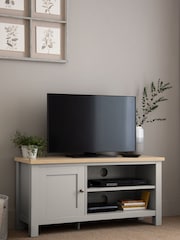 Dove Grey Malvern Oak Effect Up to 50 inch Slim TV Unit - Image 1 of 10